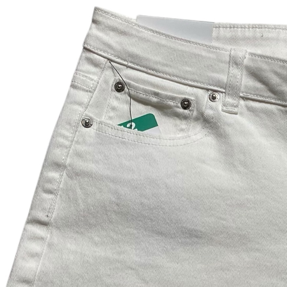 Juicy Couture White Denim Shorts 12 NWT Stretch Jean Shorts Y2K Preppy - Picture 3 of 8